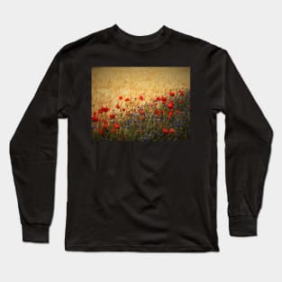 Peaceful Poppies, Cornflowers and Wheat Long Sleeve T-Shirt